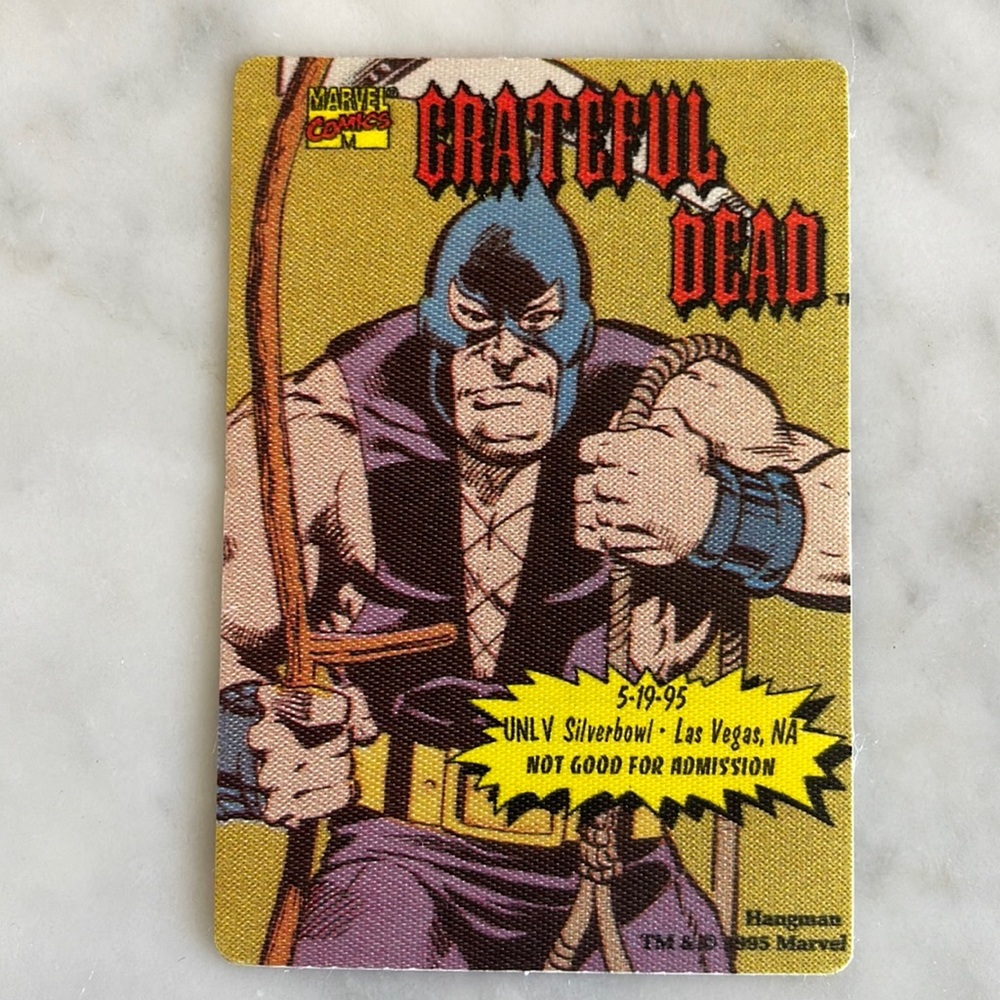 Original Grateful Dead Backstage Pass - Marvel Series Hangman 5/19/1995